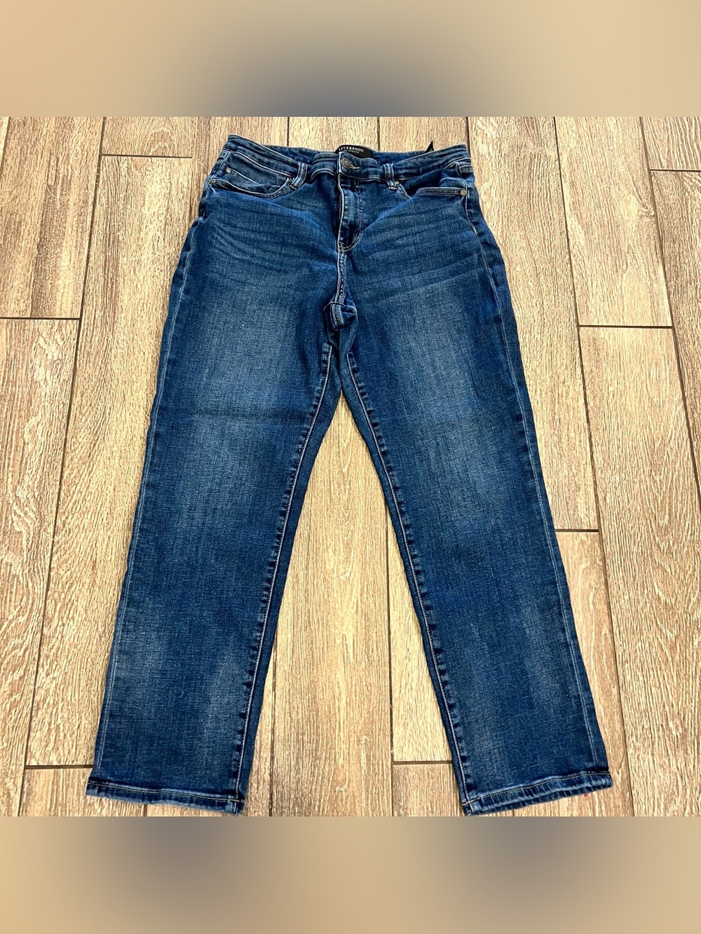 Liverpool Marley Girlfriend Jeans Size 14 Rushland Wash Comfort Stretch Mid Rise